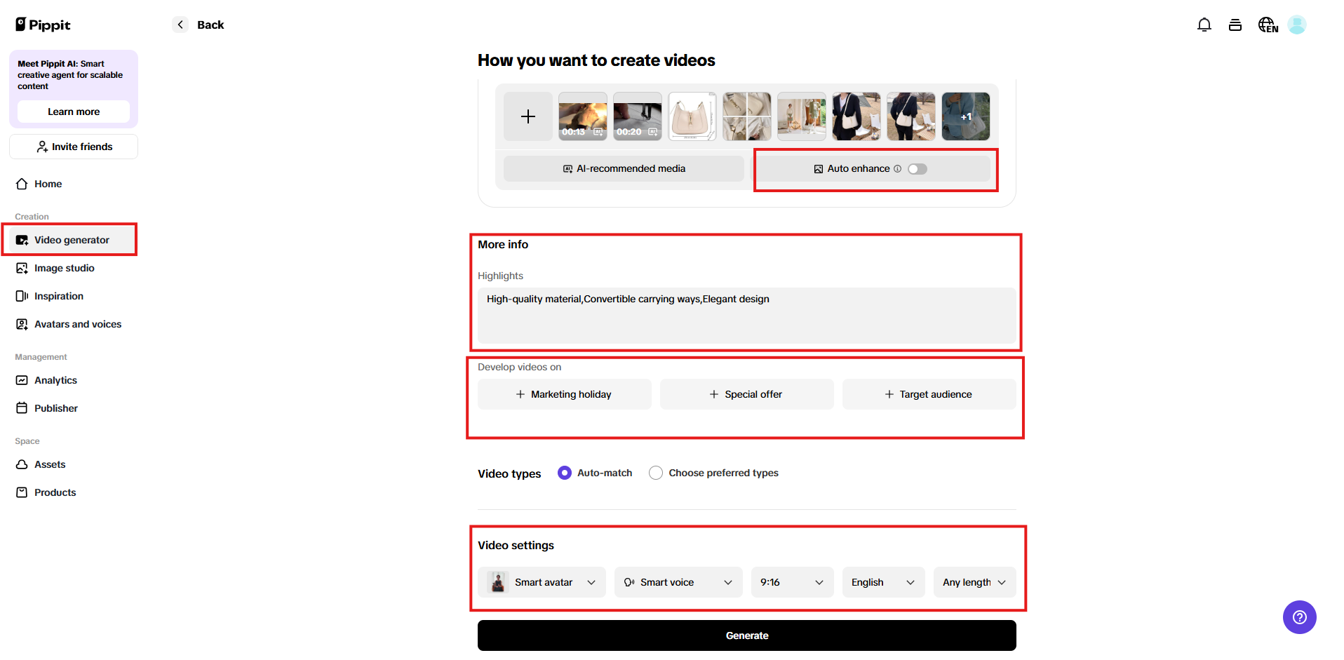 Cài đặt video nâng cao