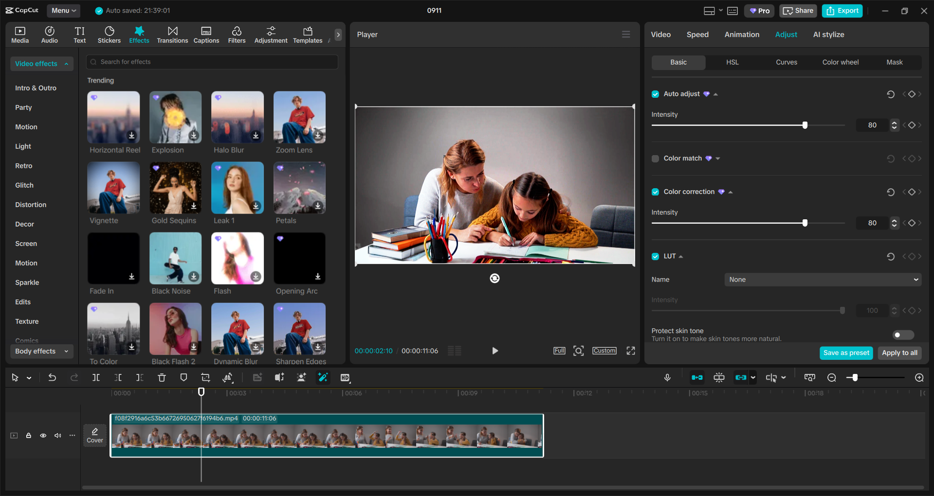 Interface ng CapCut desktop video editor - isang PC-based na tool para sa pag-edit ng video