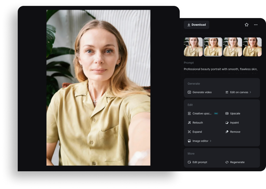 Download your enhanced photo