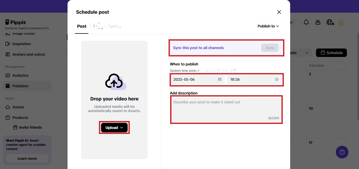 Schedule your post