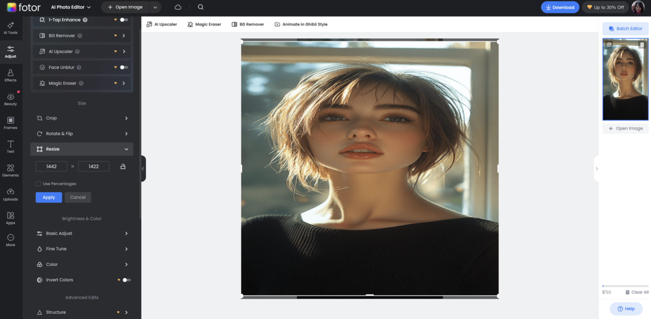 Fotor Bild-Stretcher