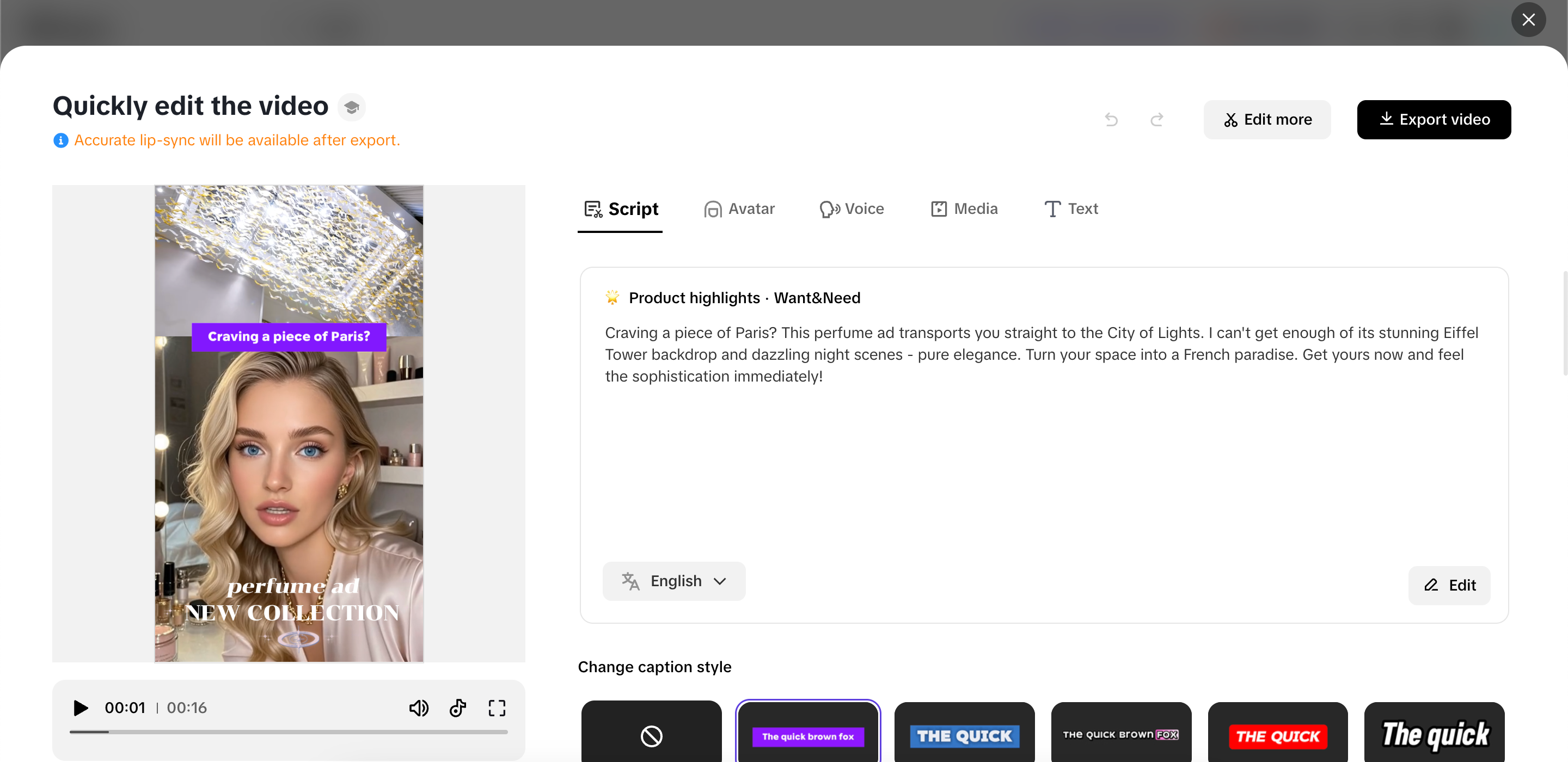 비디오를 편집하세요.