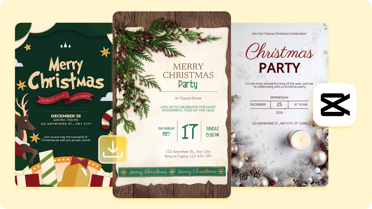 Christmas invitation template