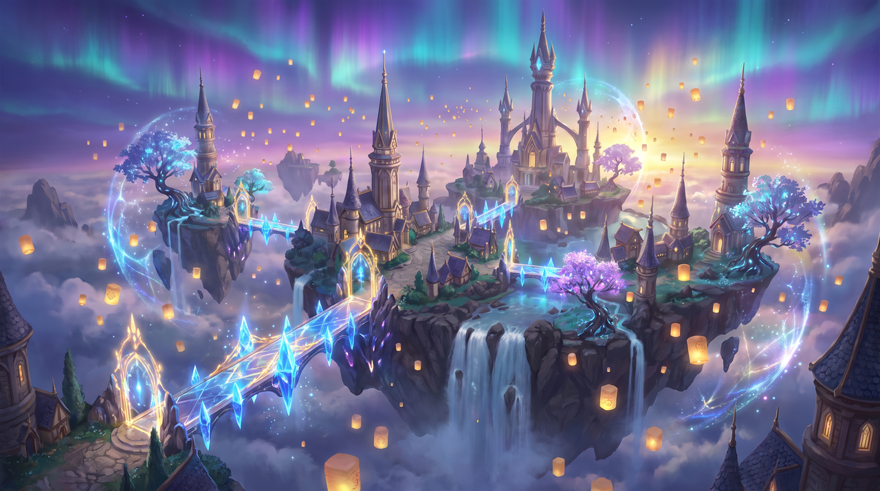 A floating city sky town