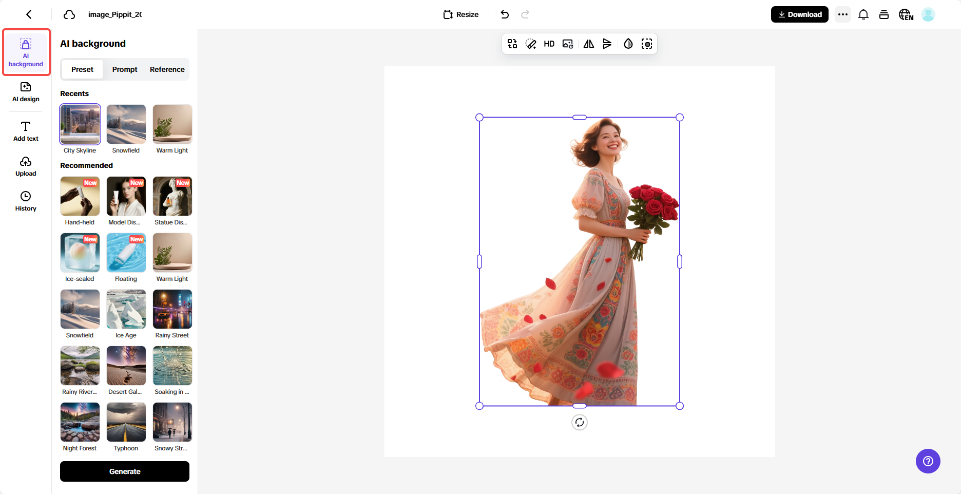AI-powered background remover