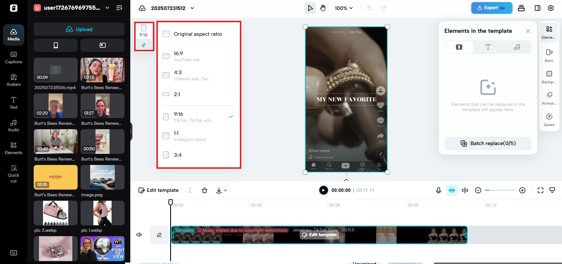 Aspect ratios for different platforms
