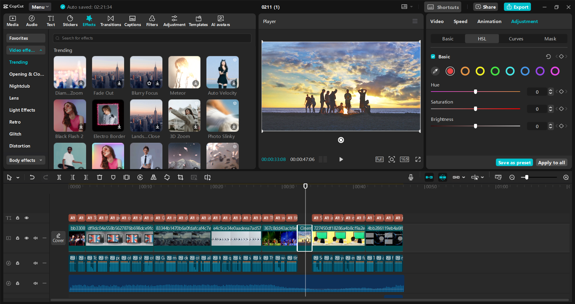 Schnittstelle des CapCut Desktop-Video-Editors - eine benutzerfreundliche Möglichkeit, Videos aus Skripten zu generieren