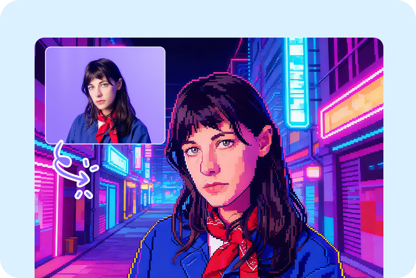 Pixel art maker free for creating unique profile avatars