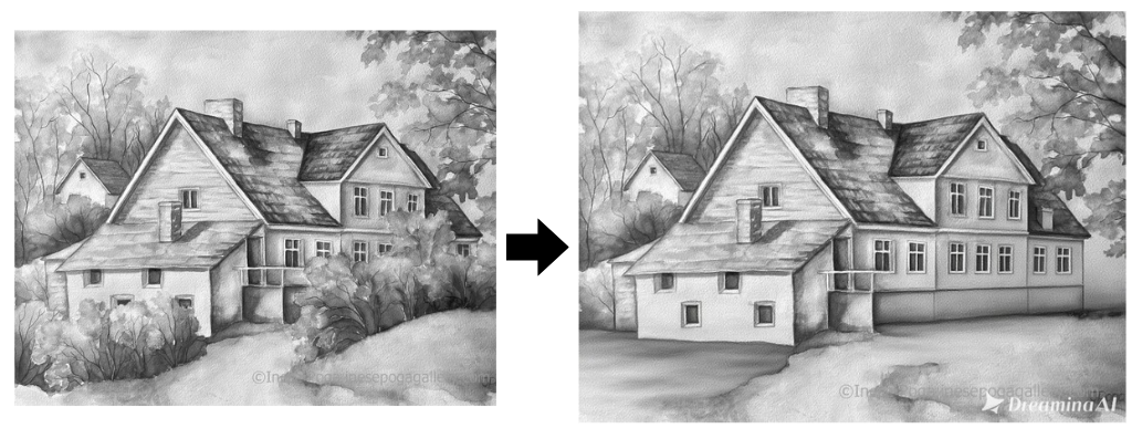Obraz przedstawiający usunięte obiekty ze zdjęcia za pomocą narzędzia Magic Remover Dreamina