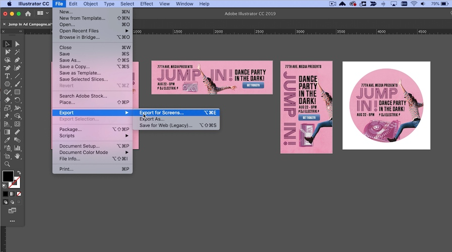 Exporteer grafisch ontwerp van Illustrator