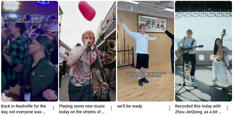 Mga maiikling video na ipinapakita sa YouTube