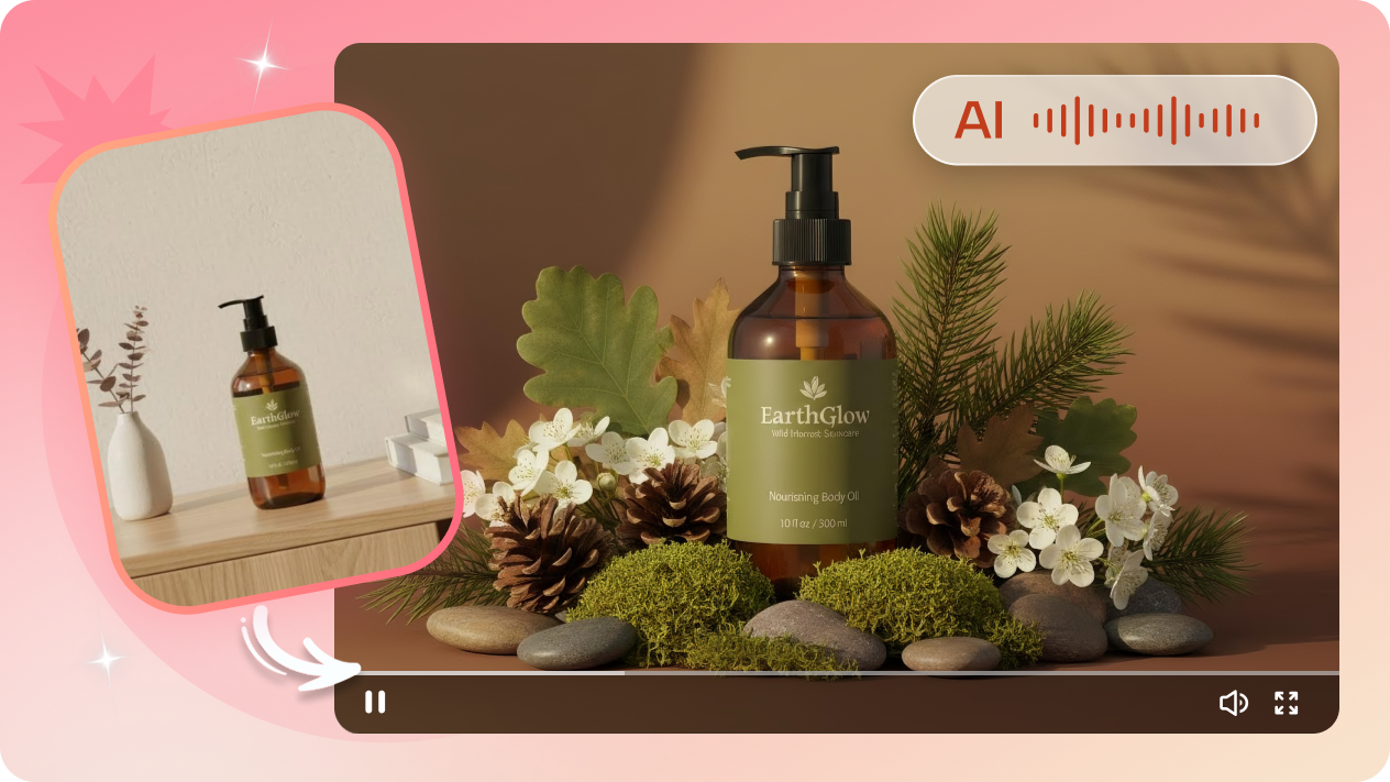 Animate product mockups into scroll-stopping video showcases