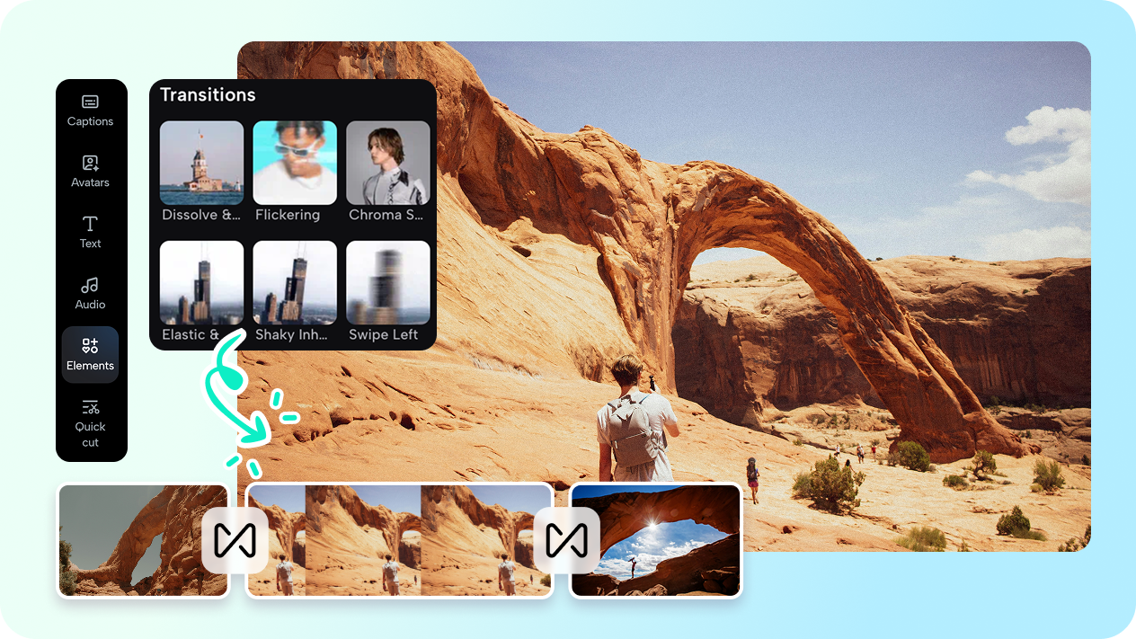 Editable templates for easy vlog editing