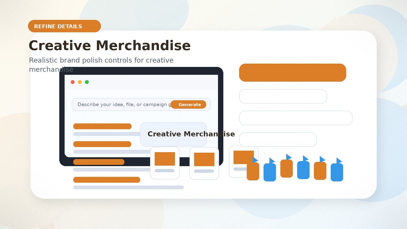Creative Merchandise realistic refine details visual for creative merchandise
