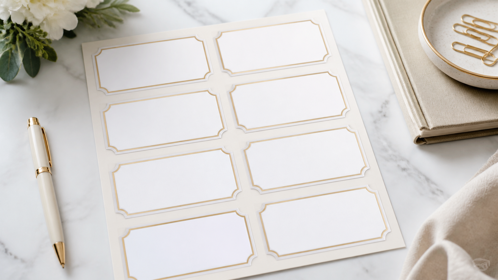 Elegante Event-Labels Prompt-Beispiel