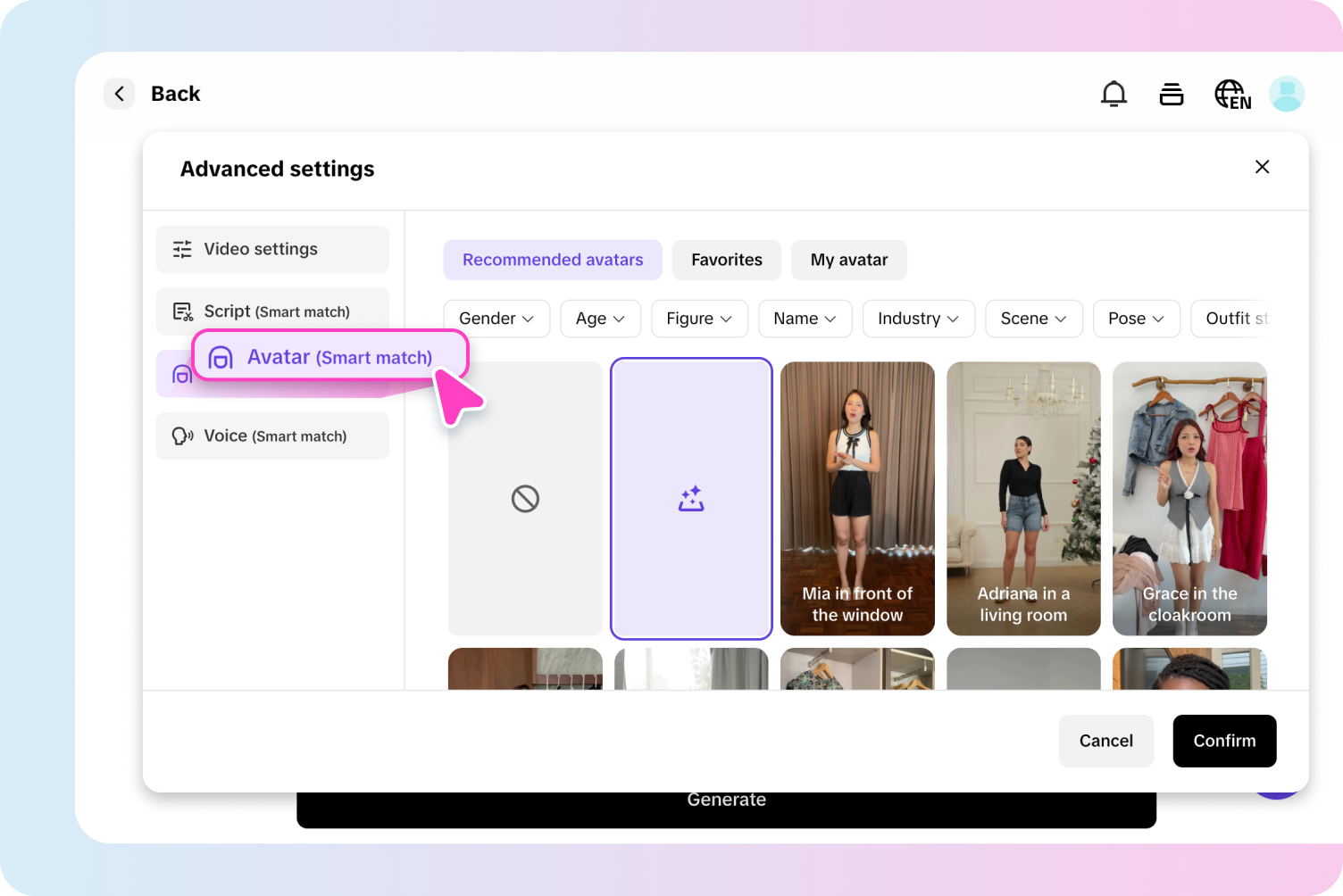 Customize video settings 