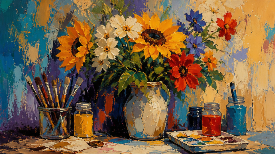 Hand-Painted Brushwork AI Filter — Expressive color wash