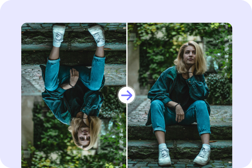 Fixing sideways shots by rotating the picture