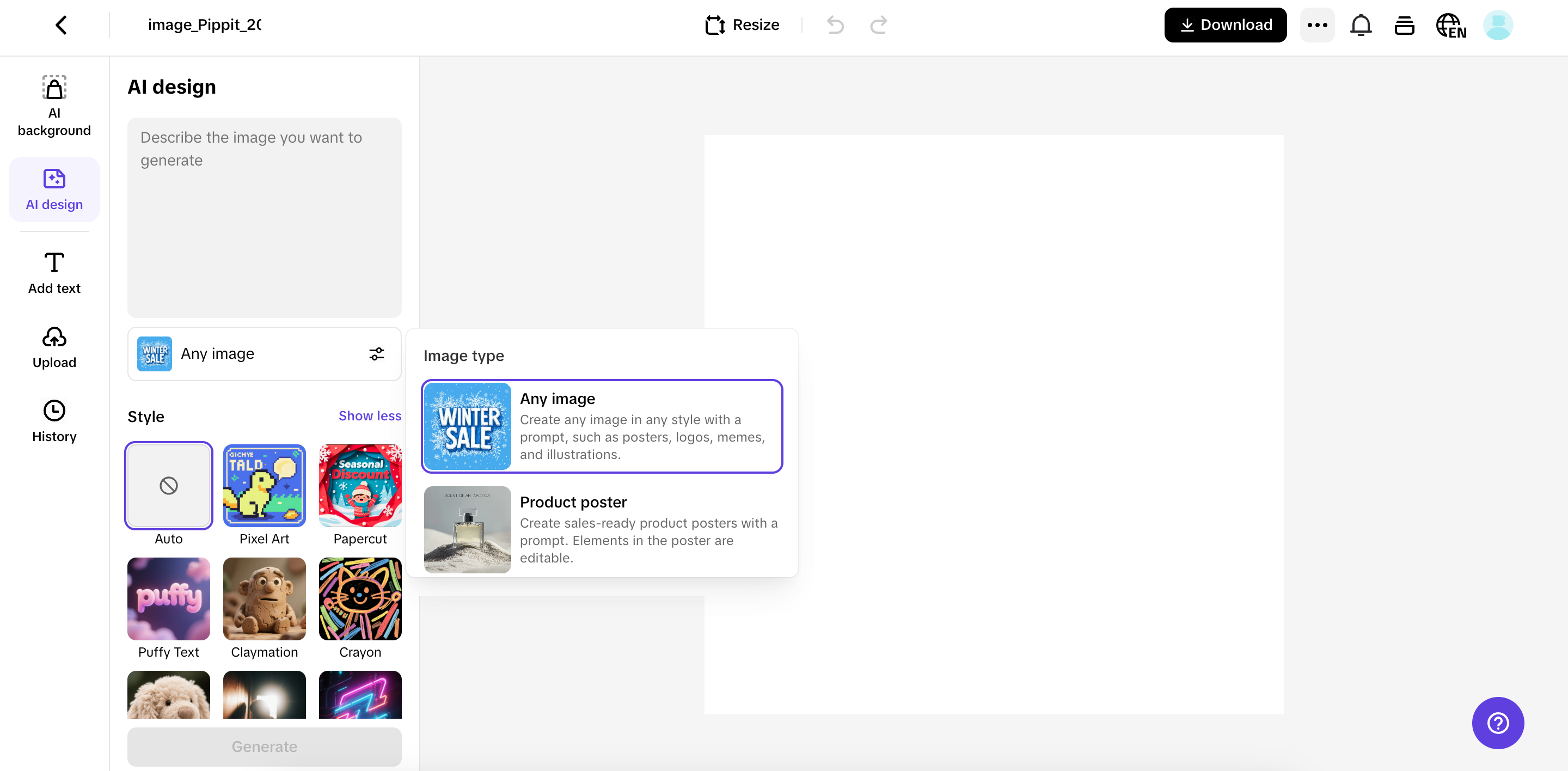 Acesse o Poster e gere