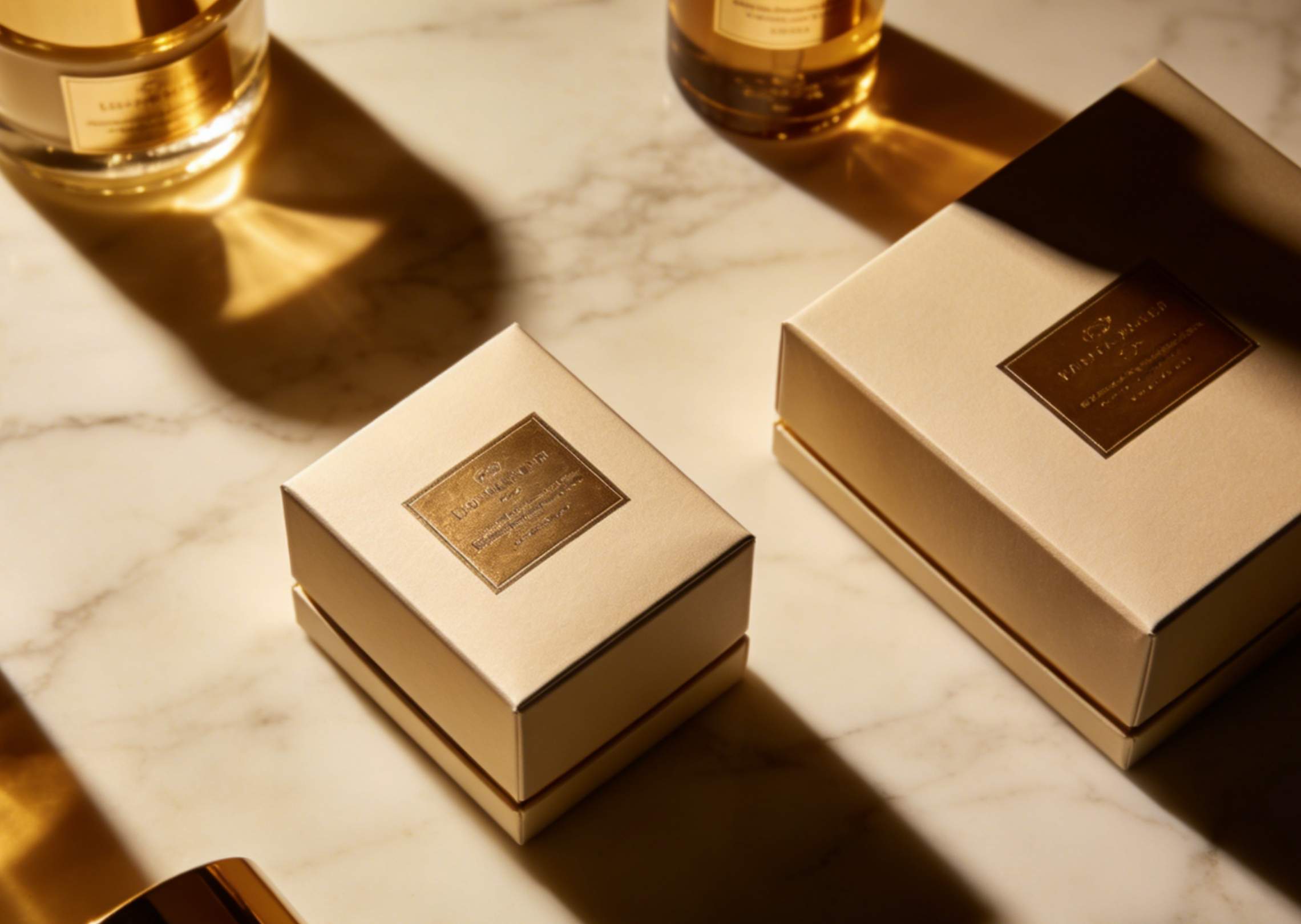 Ein luxuriöses Verpackungsdesign für Hautpflegeprodukte