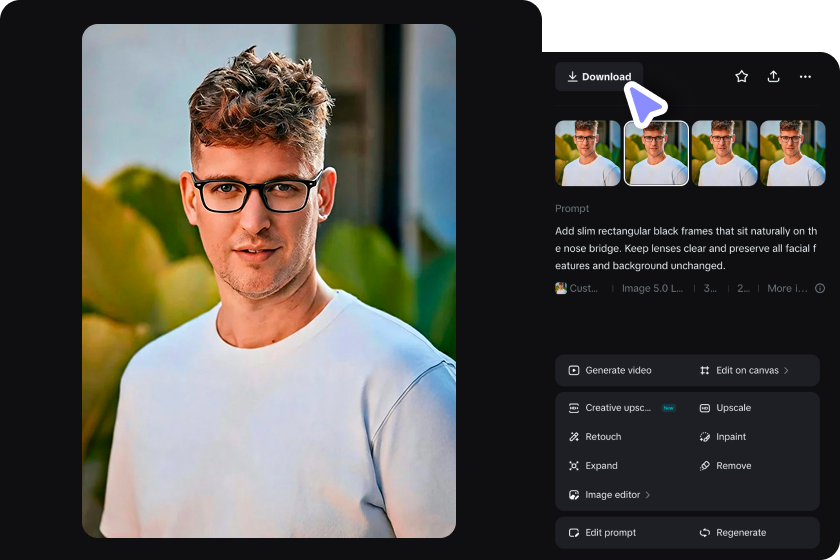 Compare frames and download your favorite