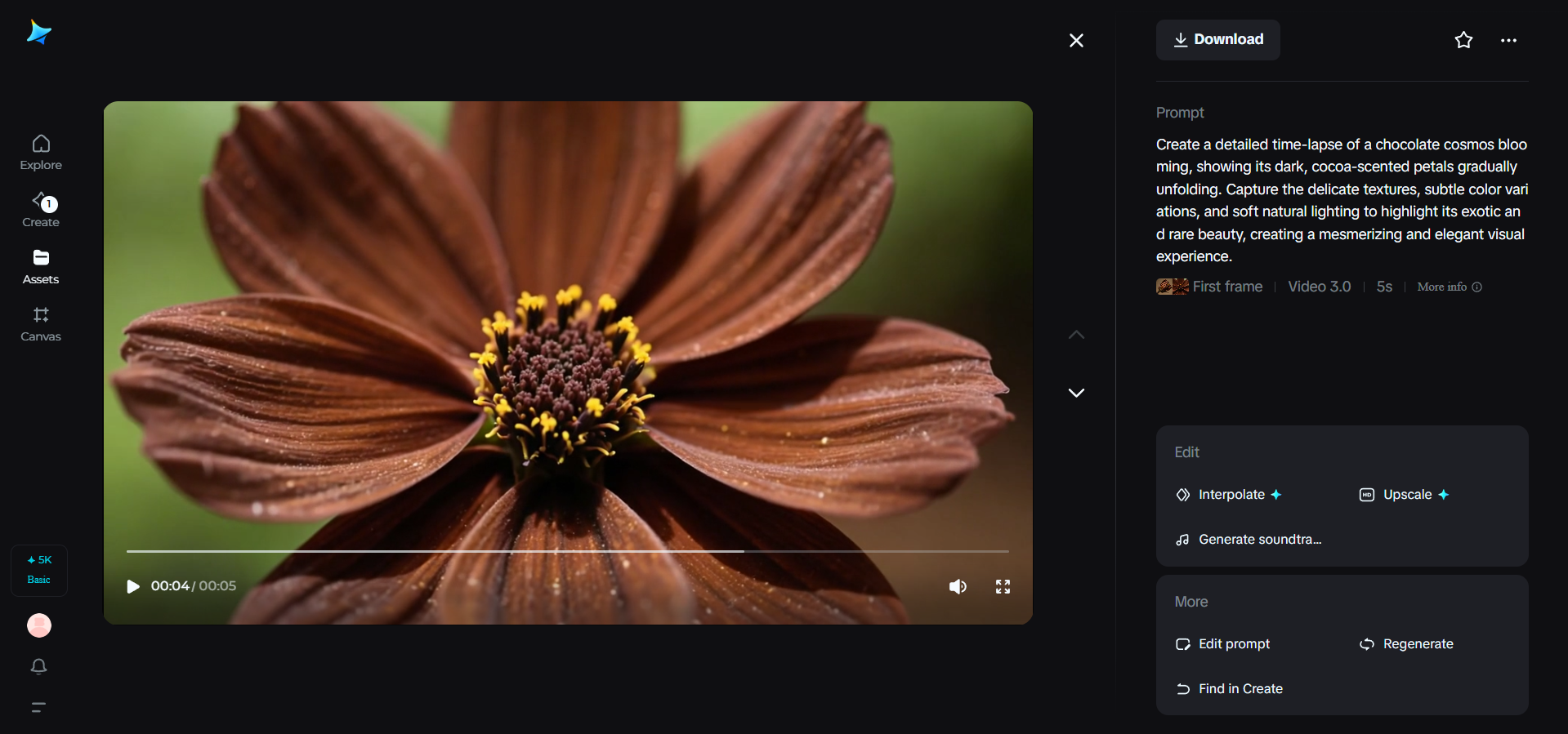 Video về những loài hoa quý hiếm nở rộ trong Dreamina