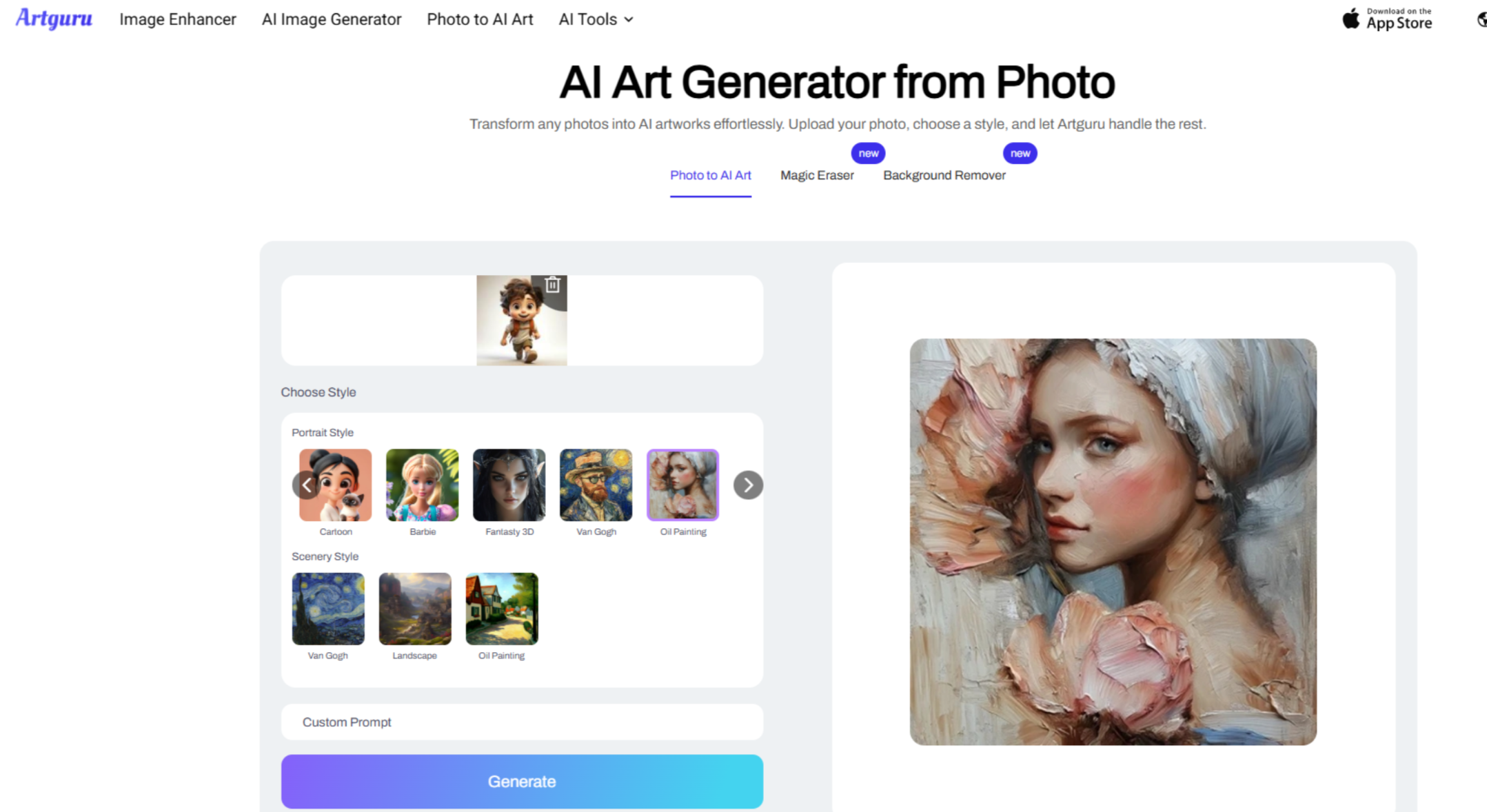 Wählen Sie den Kunststil aus