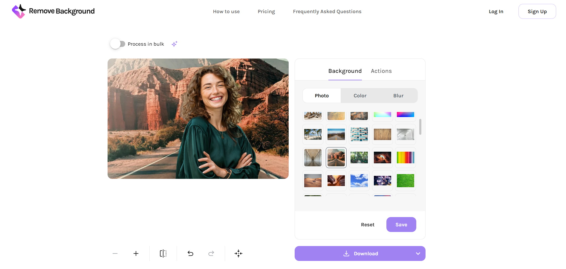 Remove Background, background remover interface