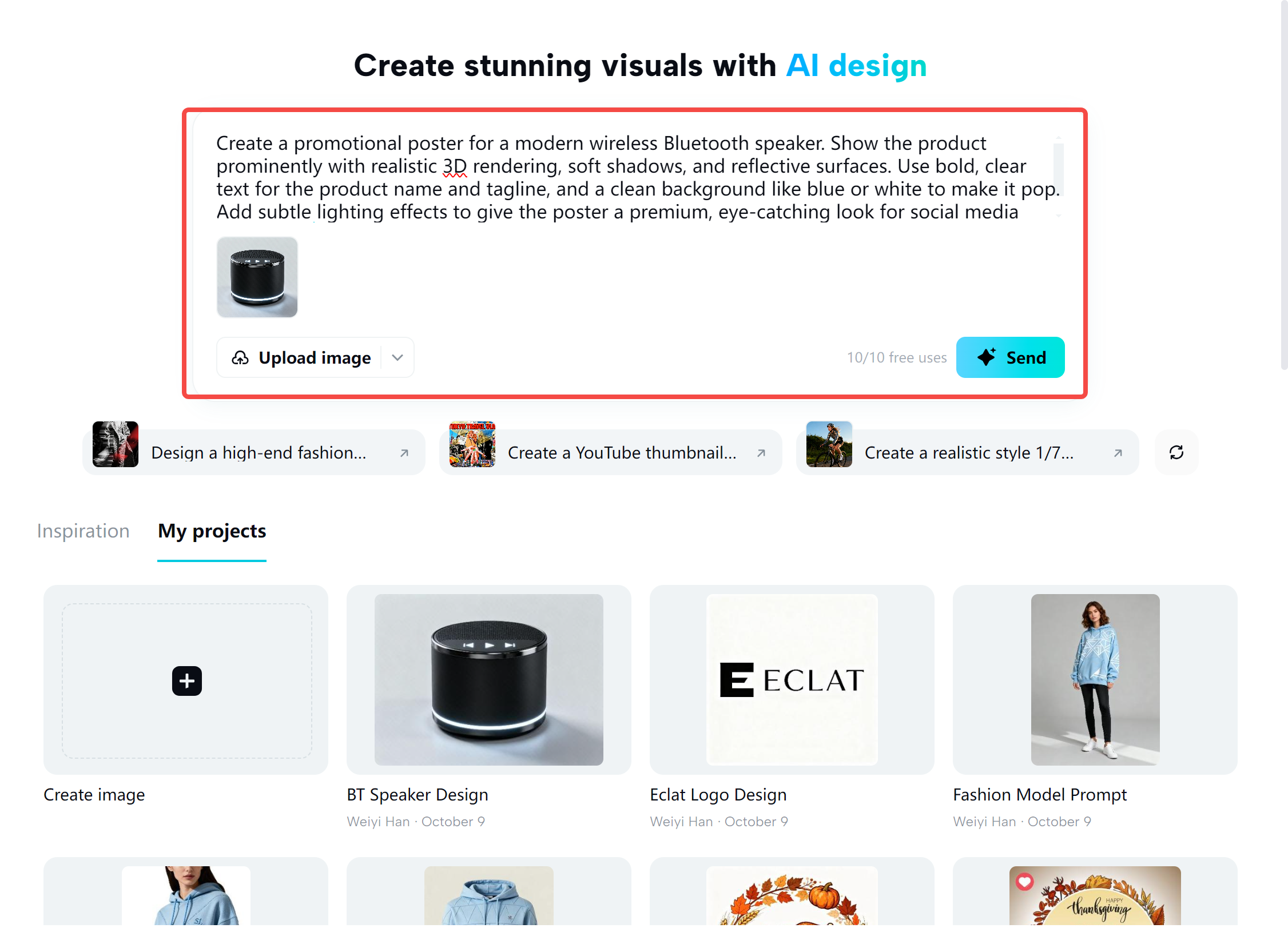 Generating a promotional poster with the CapCut desktop video editor