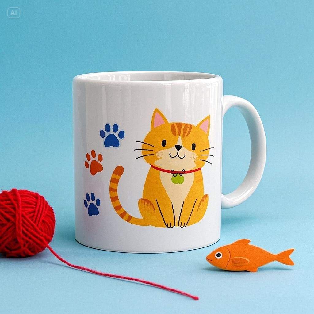 Personalized cat mug