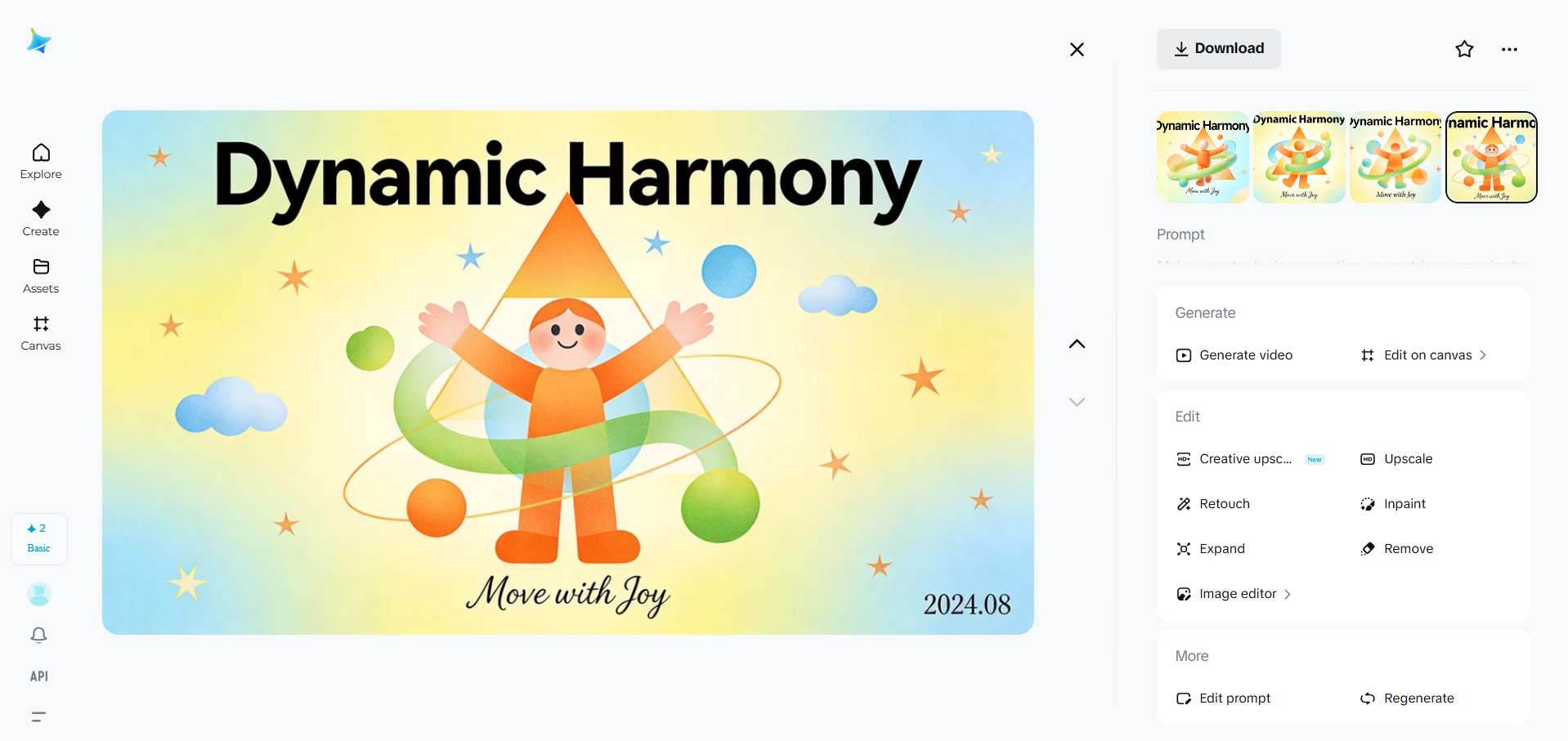 โปสเตอร์โดยผสมผสานรูปทรงเรขาคณิตหรืออินทรีย์