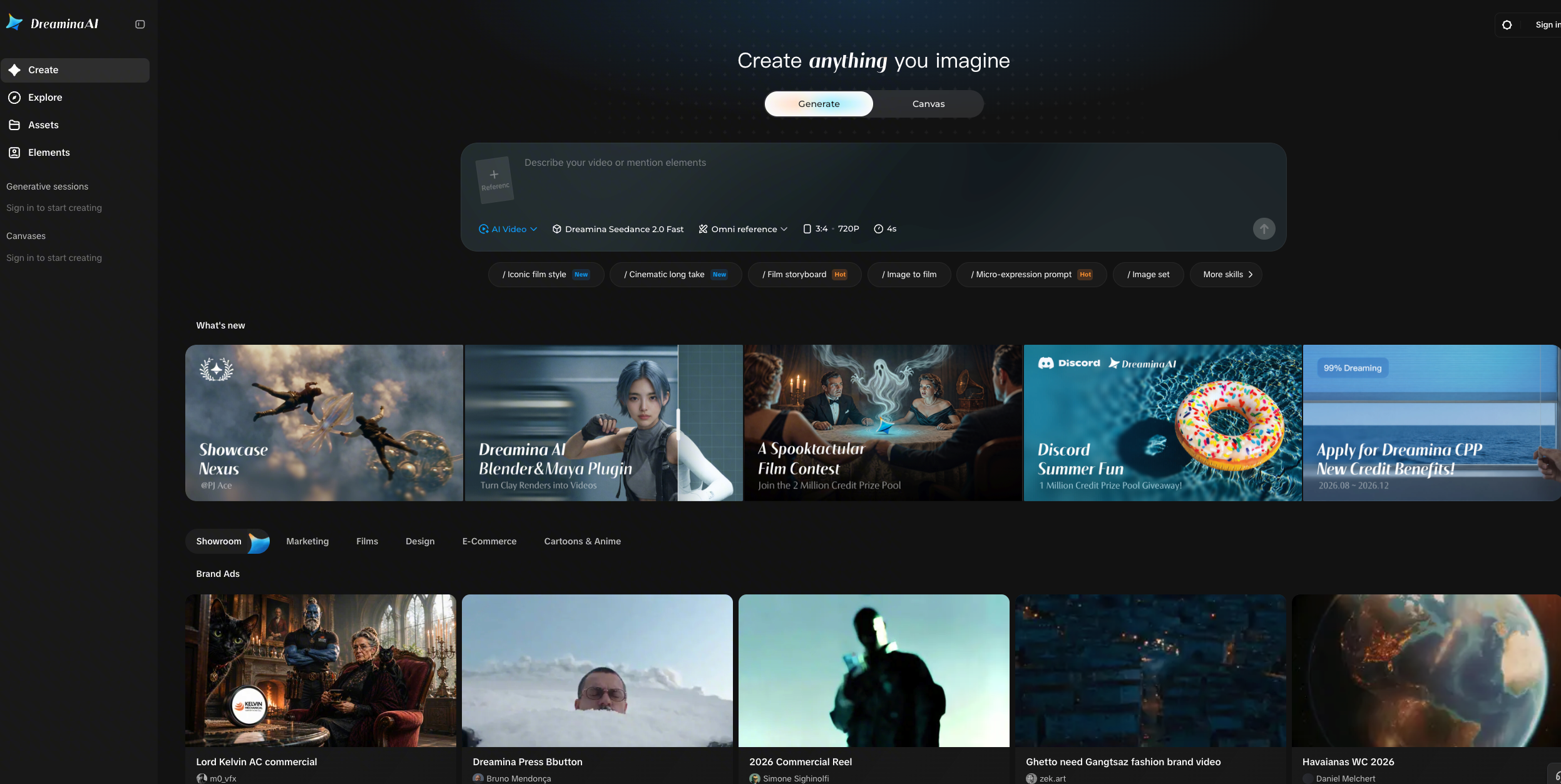 open the Dreamina creator and test the workflow with your own source image