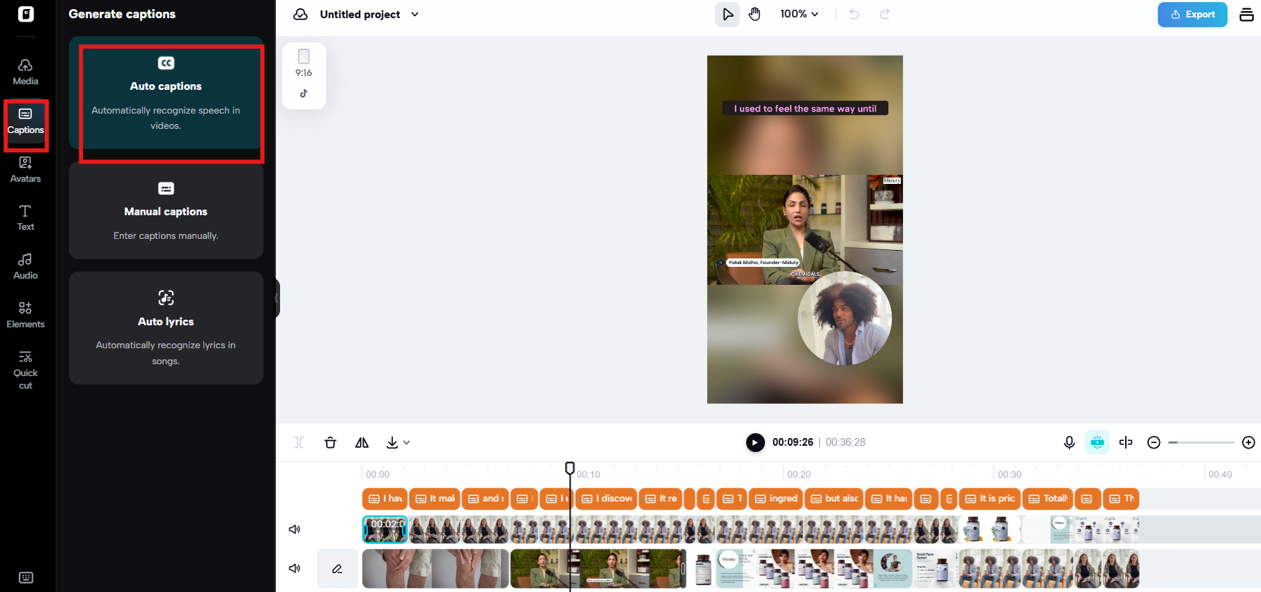 Awtomatikong mga caption