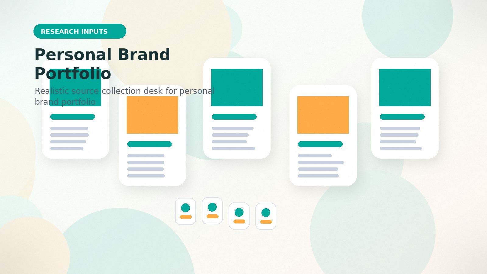 Personal Brand Portfolio realistic research inputs visual for personal brand portfolio