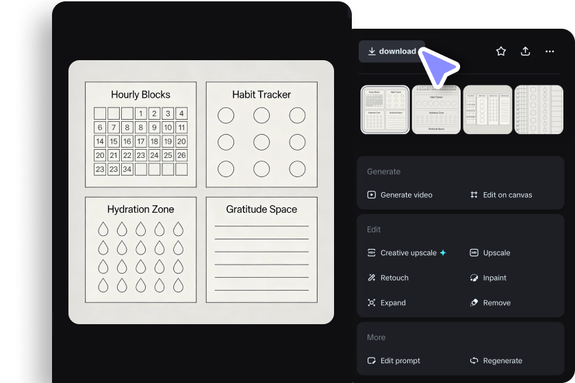 Refina los detalles y descarga tu planificador