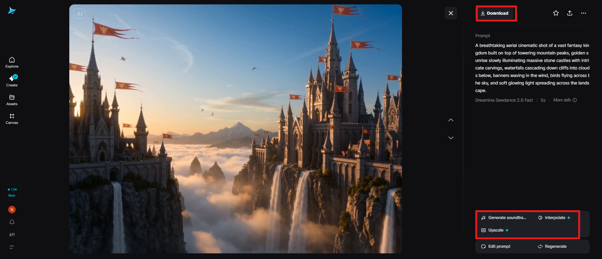 ビデオを編集してダウンロードする