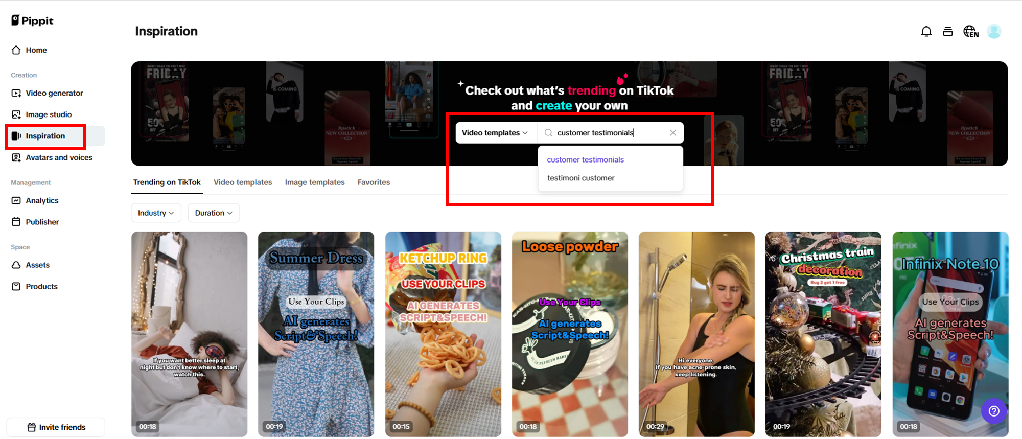 Navigate inspiration