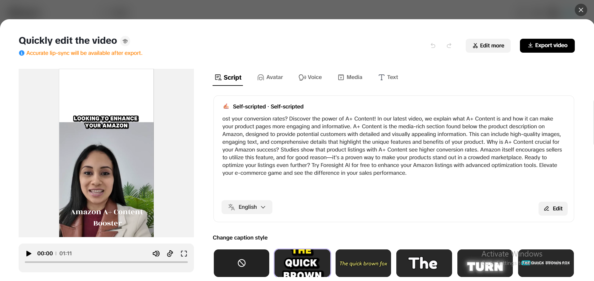 Quick adjustment to your video