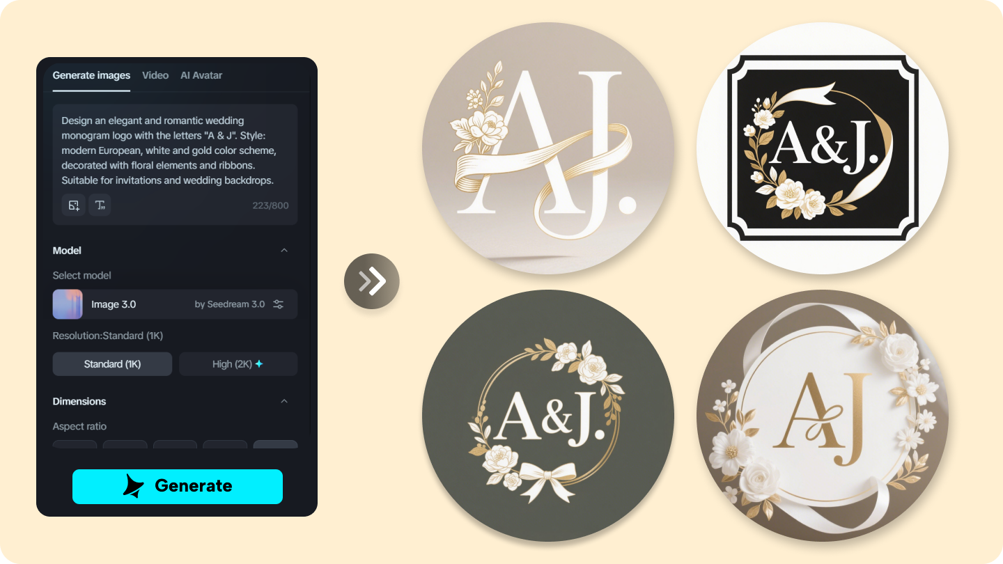 wedding monogram generator