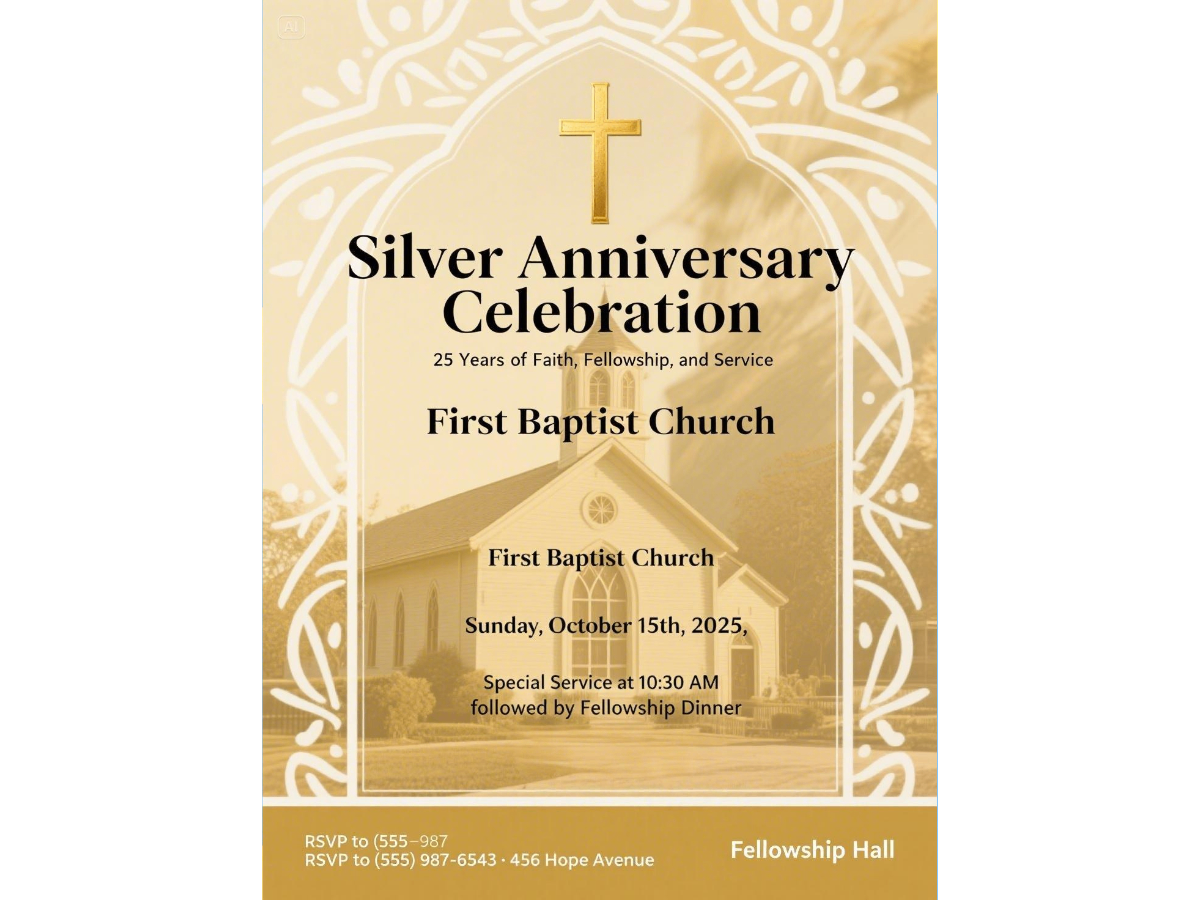 Church anniversary flyer