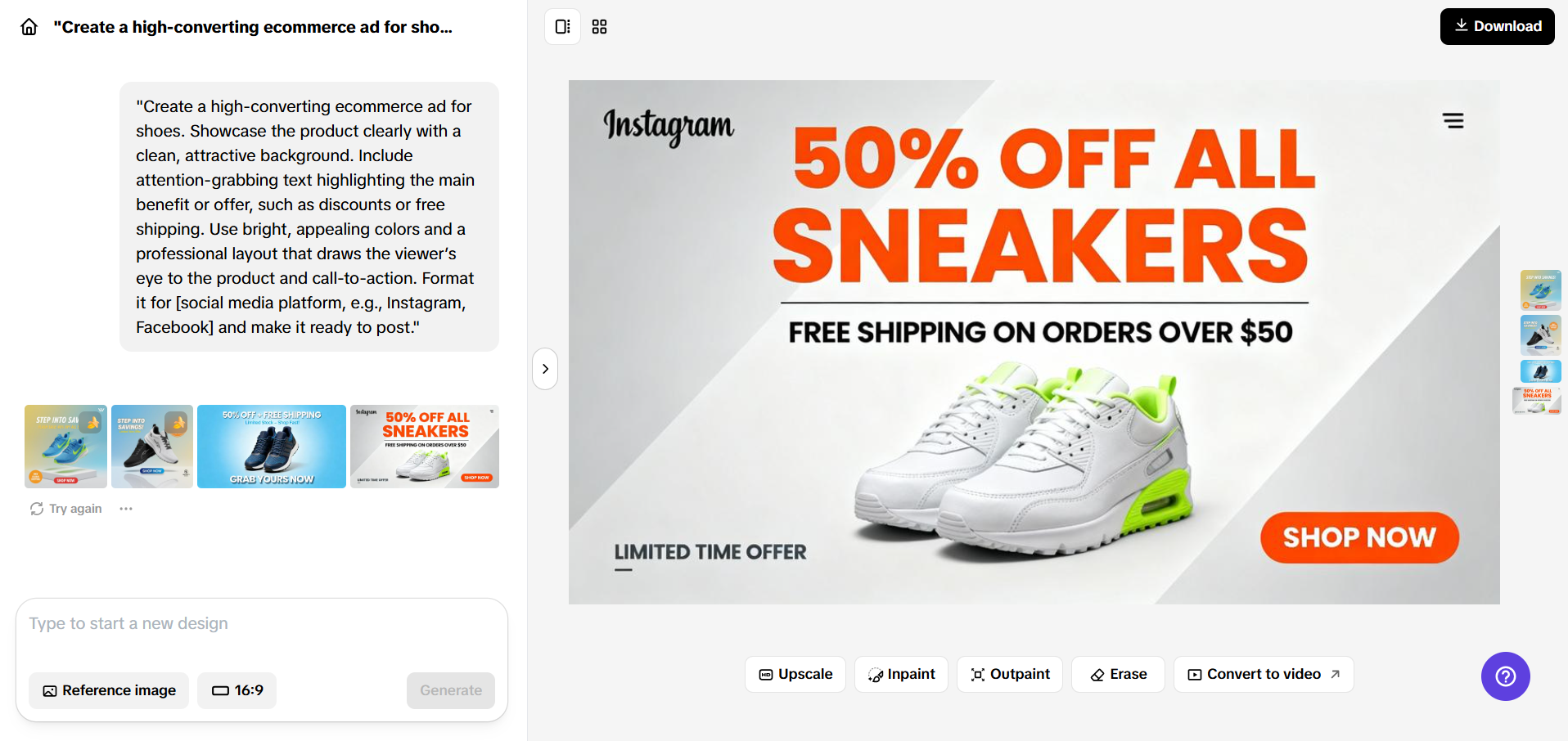 Finalisin at i-export ang iyong larawan