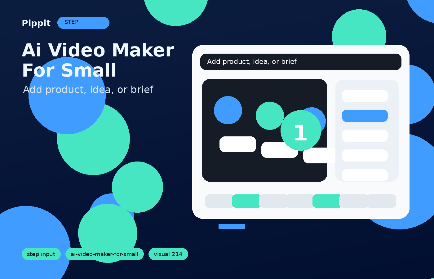 ai video maker for small business input step in Pippit