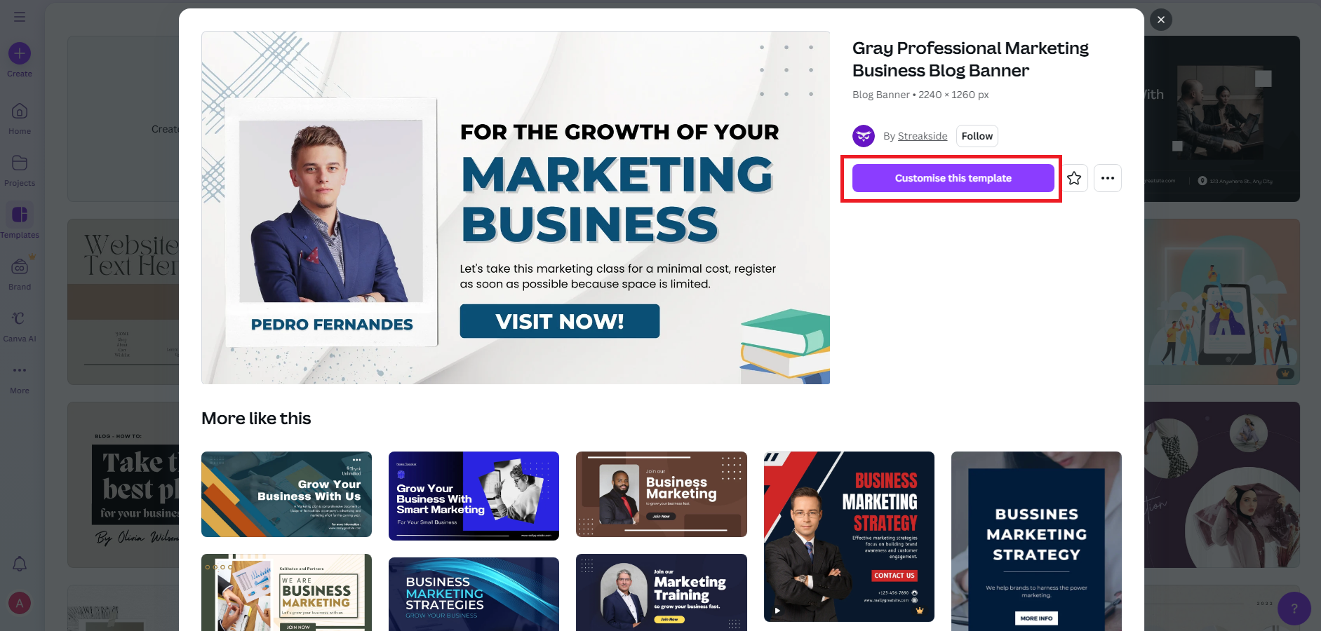 Choose and preview a design