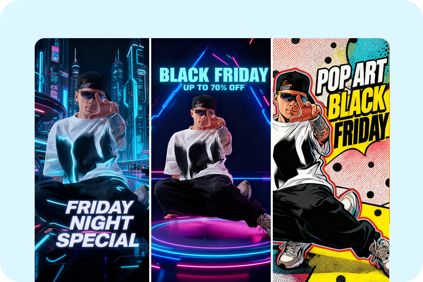 Use CapCut's outfit maker for seasonal campaigns