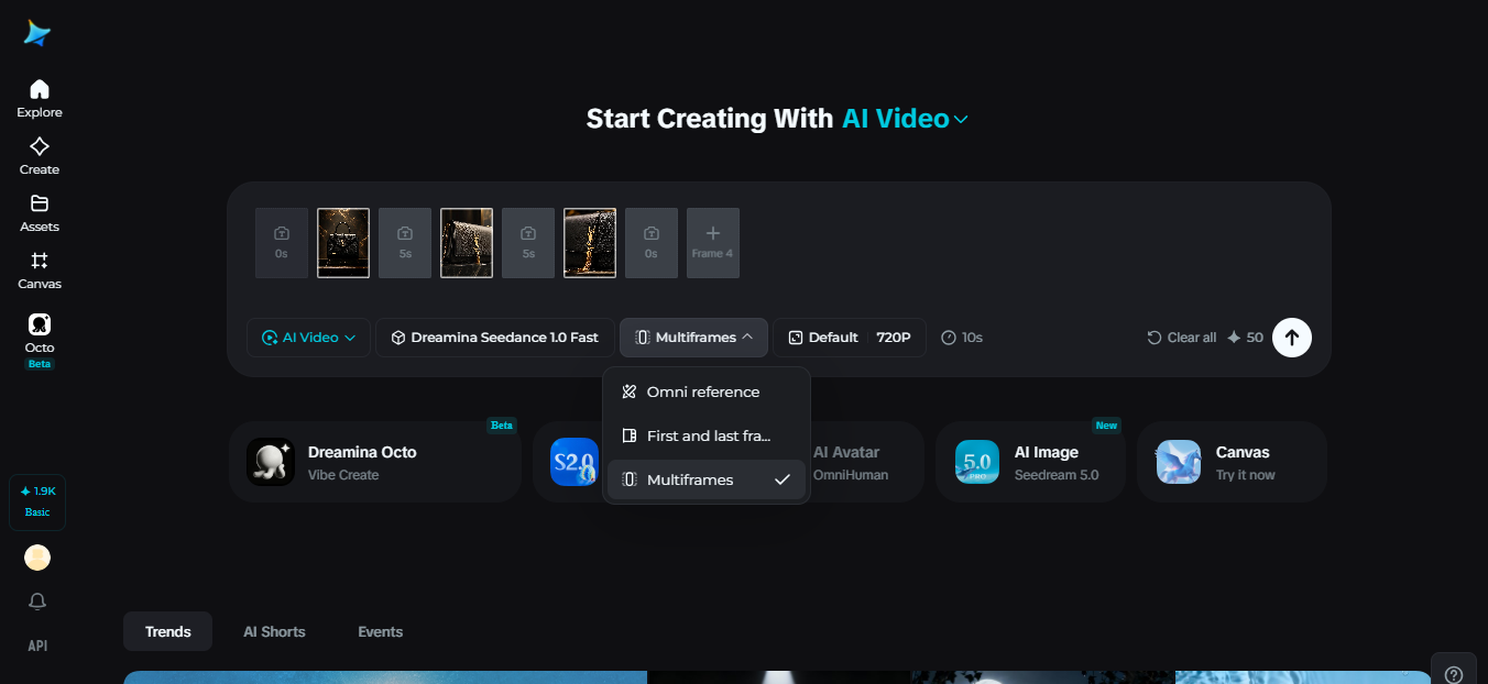Multframe feature