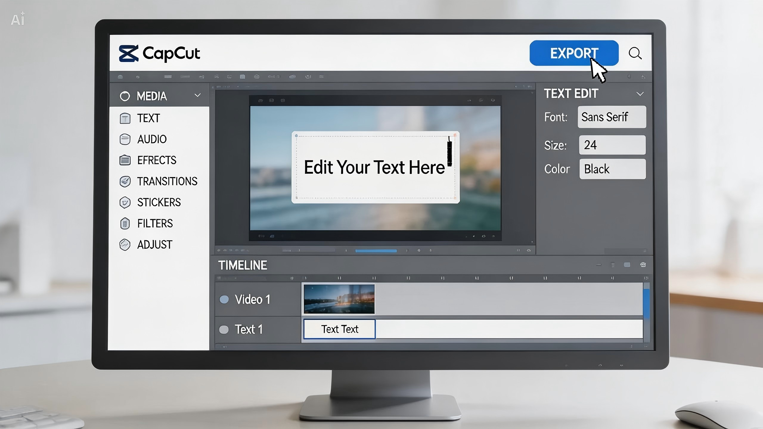 Editar texto en la edición de video
