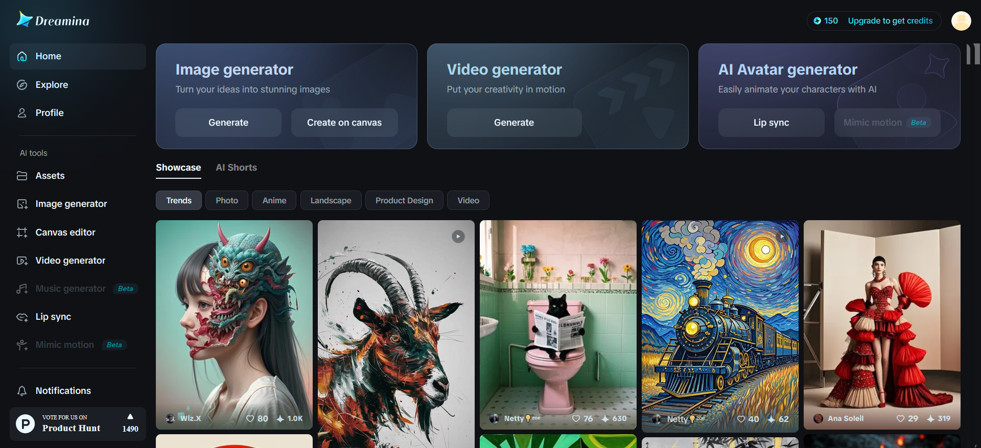Dreamina foto till rörelse videoplattform