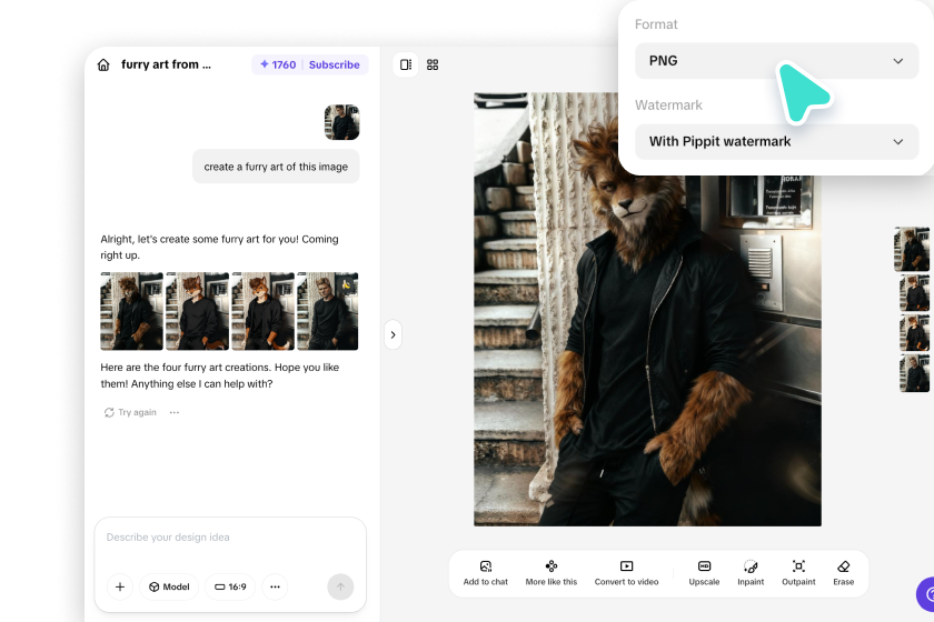 preview and adjust across pippit