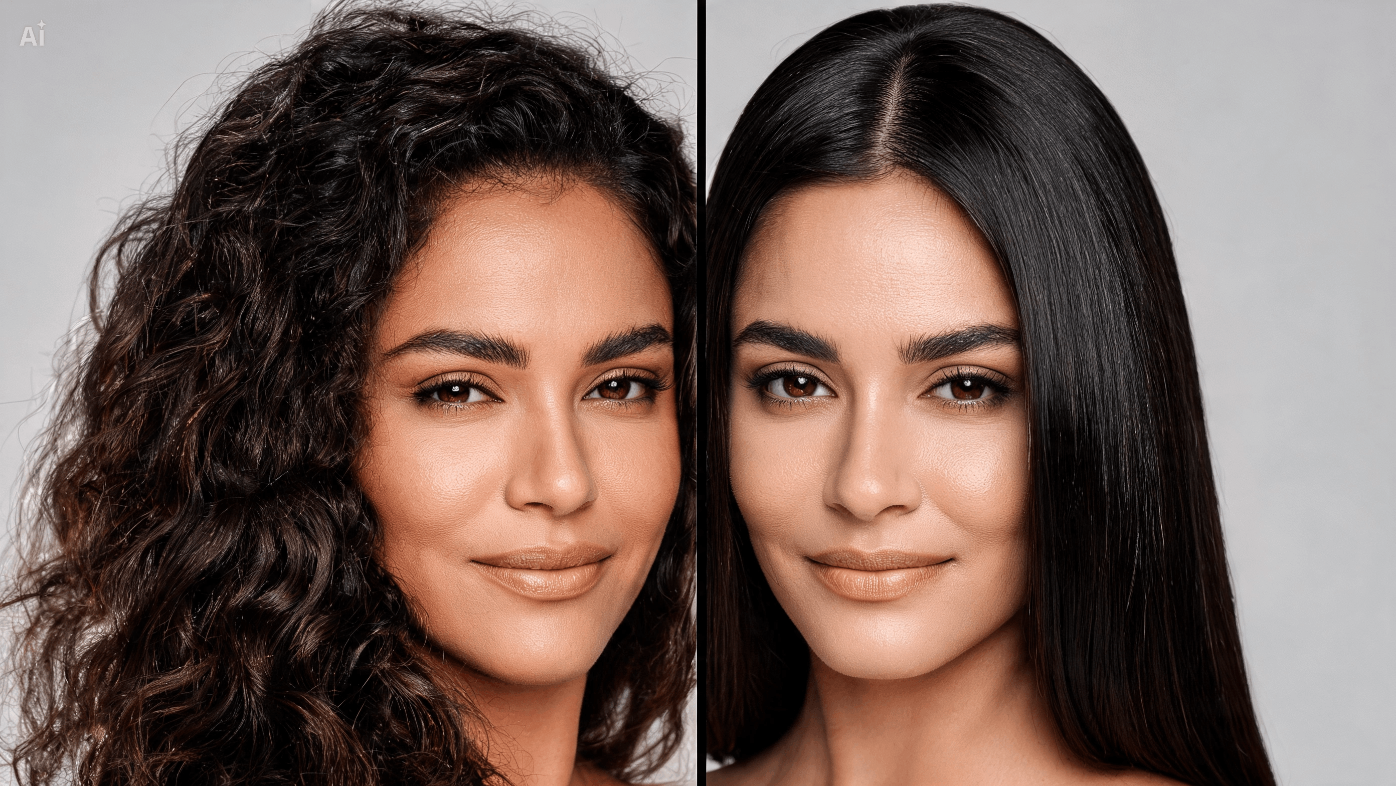 Preview Sleek Hair On Real Portraits