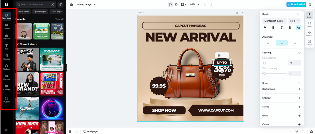 Choose a template and customize